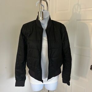 Black Lightweight Winter Puffer Jacket